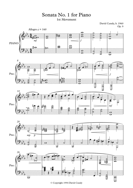 Piano Sonata  No. 1 Op. 9 - Full Score