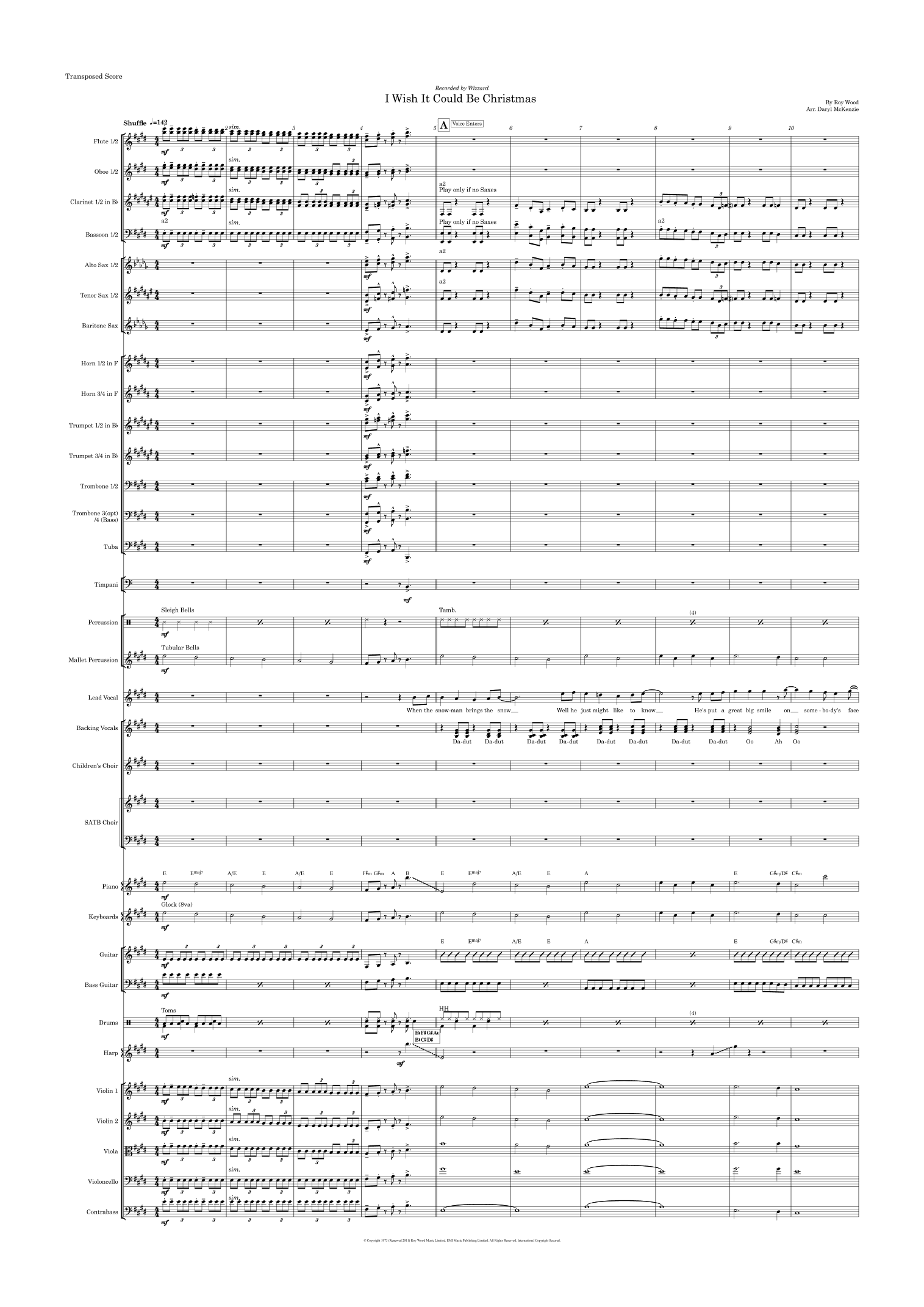 I Wish It Could Be Christmas Every Day (arr. Daryl McKenzie)