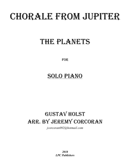 Chorale from Jupiter for Solo Piano (arr. Jeremy Corcoran)
