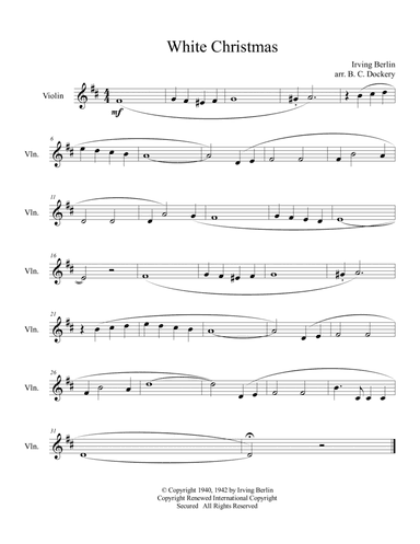 White Christmas (arr. B. C. Dockery)