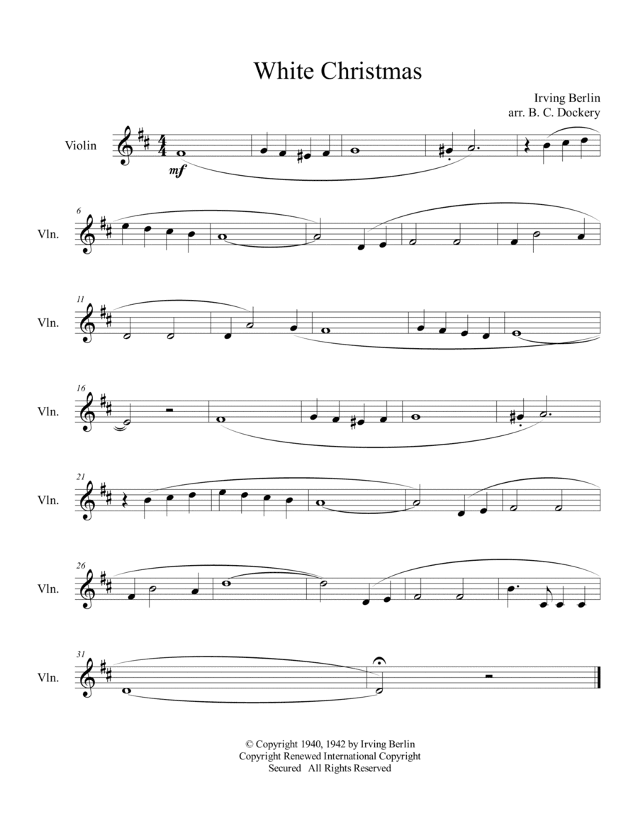 White Christmas (arr. B. C. Dockery)