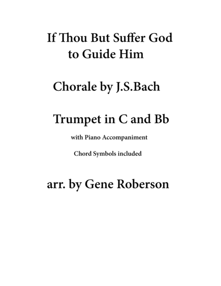If Thou But Suffer God to Guide Him  Trumpet Solo (arr. Gene Roberson)
