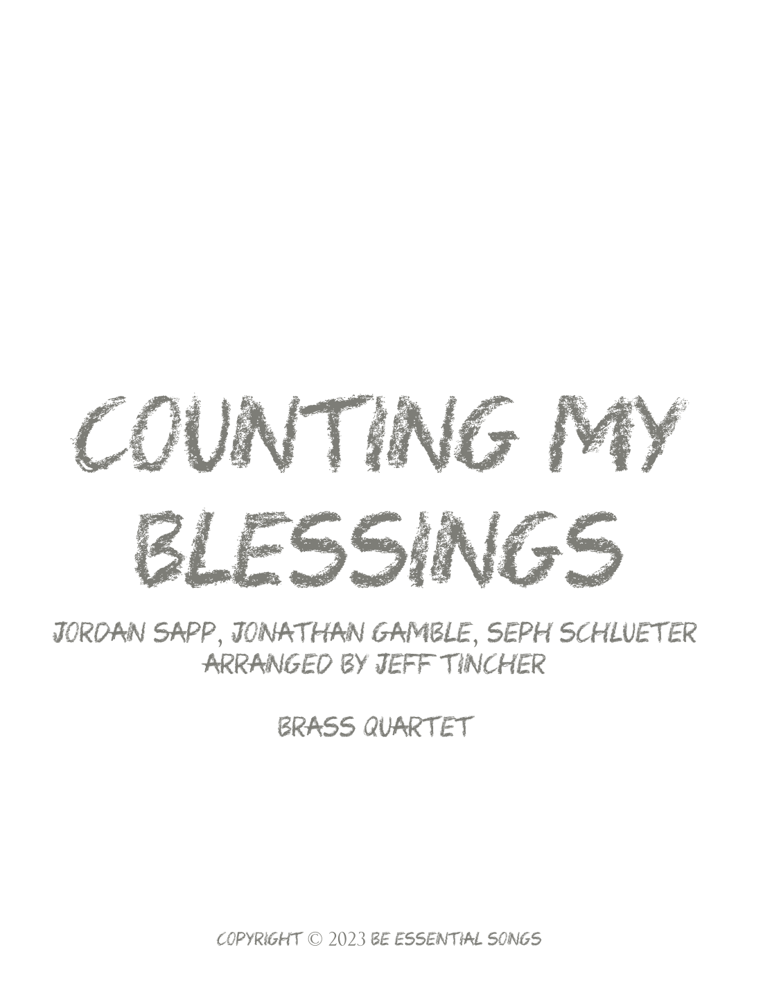 Counting My Blessings (arr. Jeff Tincher)
