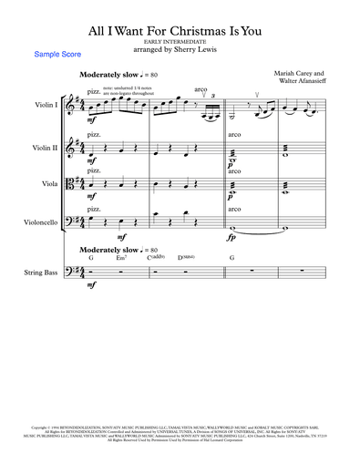 All I Want For Christmas Is You (arr. Sherry Lewis)