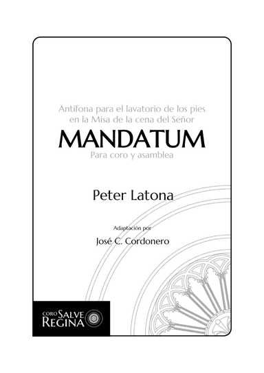 MANDATUM (Les doy un mandato nuevo) (arr. Adapt. José C. Cordonero (b. 2000))
