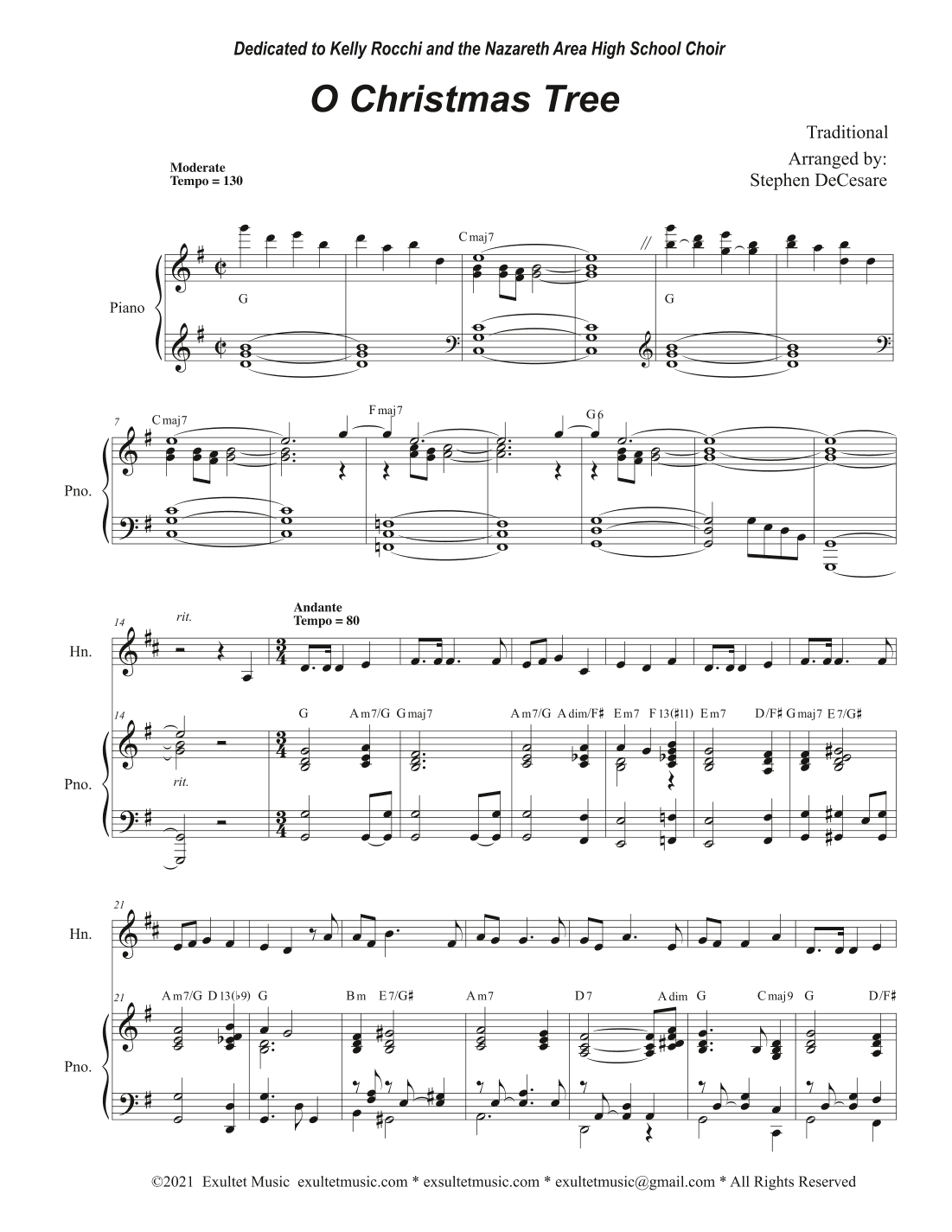 O Christmas Tree (French Horn solo and Piano) (arr. Stephen DeCesare)