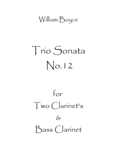 Trio Sonata No.12 (arr. Spence Bundy)