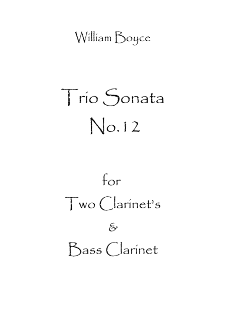 Trio Sonata No.12 (arr. Spence Bundy)