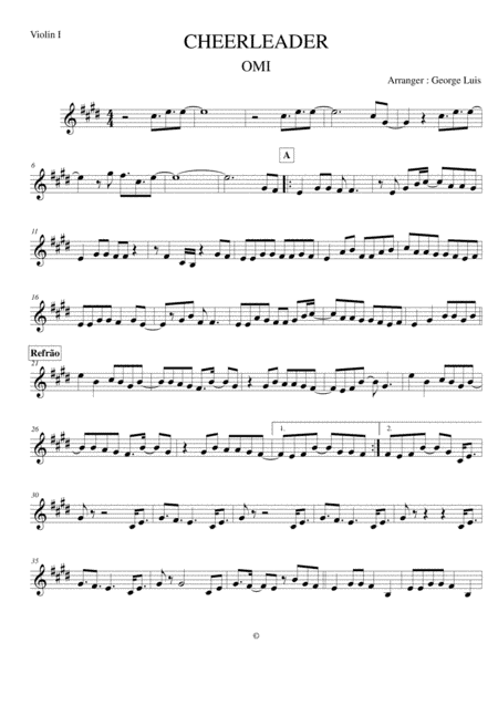 Cheerleader (arr. George Luis)
