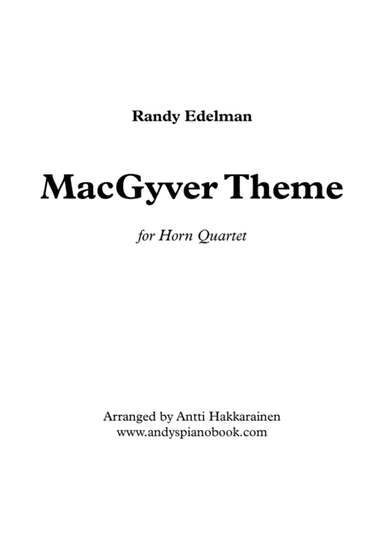 Macgyver - Theme (arr. Antti Hakkarainen)