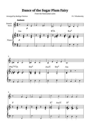 Sugar Plum Fairy theme (arr. Rodrigo Faleiros)