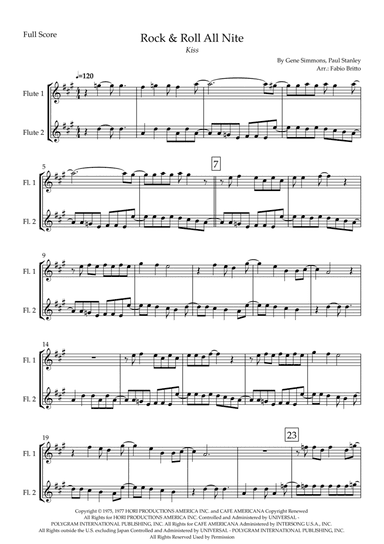 Rock And Roll All Nite (arr. Fabio Britto)