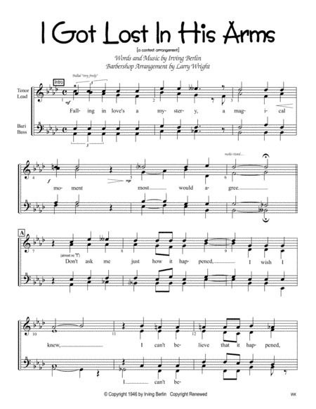I Got Lost In His Arms (arr. Larry Wright)