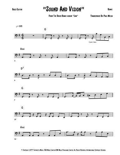 Sound And Vision (arr. Accubass)