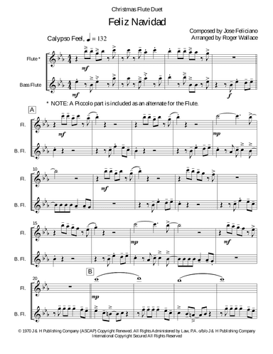 Feliz Navidad (arr. Roger Wallace)
