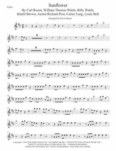 Sunflower (arr. Kevin Busse)