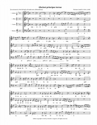 Gloriosi principes terrae (Canali) - SATB (arr. Aristotle A. Esguerra)