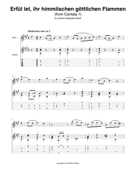 Erfüllet, ihr himmlischen göttlichen Flammen (Excerpt) (arr. Mark Phillips)