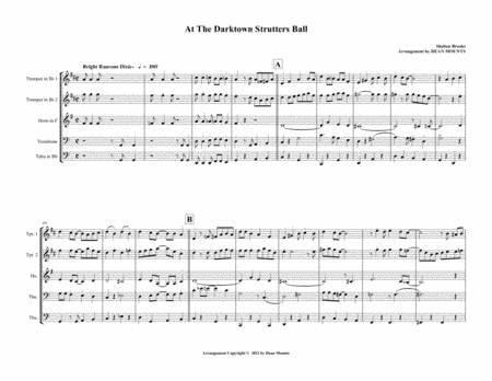 At The Darktown Strutter's Ball   (brass quintet) (arr. Dean Mounts)