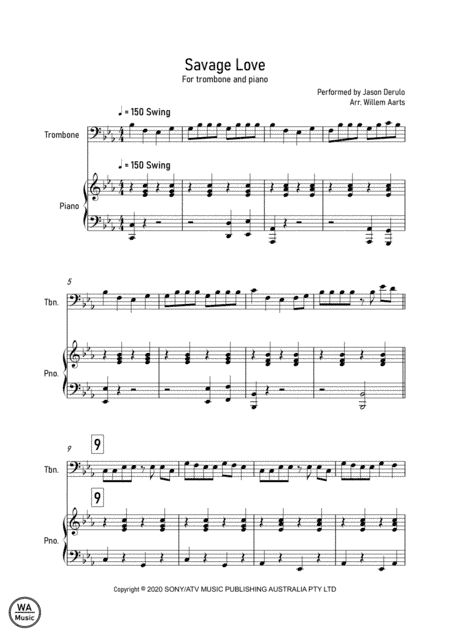 Savage Love (arr. Willem Aarts)
