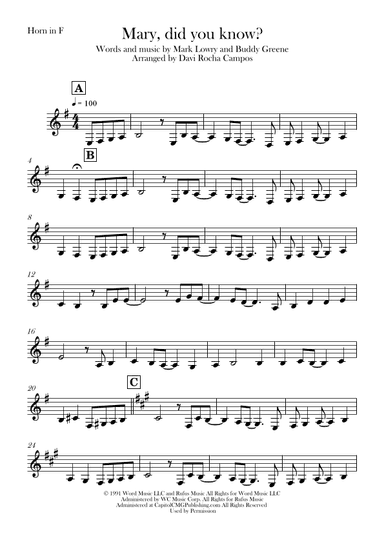 Mary, Did You Know? (arr. Davi Rocha Campos)