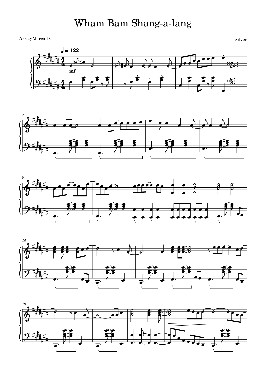 Wham Bam Shang-a-lang (arr. Marco D.)