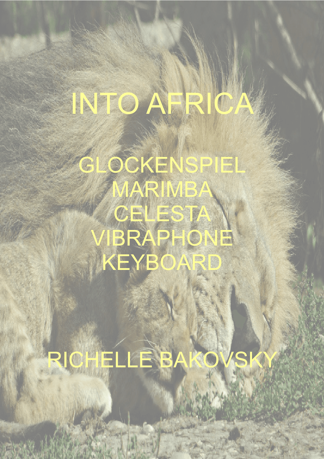 R. Bakovsky: Into Africa for Marimba, Vibraphone, Celesta, Glockenspiel and  Keyboards