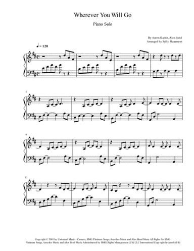 Wherever You Will Go (arr. Sally Beaumont)