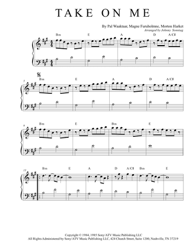 Take On Me (arr. Johnny Sonntag)