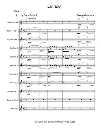 Lullaby (for String Quartet) (arr. Gary Bricault)