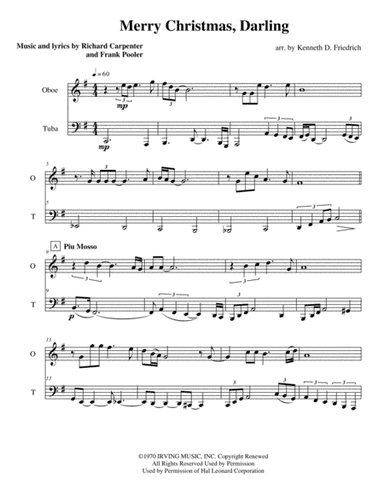 Merry Christmas, Darling (arr. Kenneth D. Friedrich)