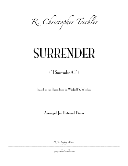 Surrender (I Surrender All) (arr. R.T. Legacy)