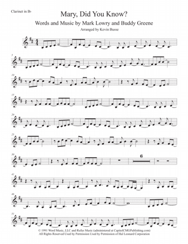 Mary, Did You Know? (arr. Kevin Busse)