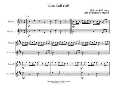 Zum Gali Gali (arr. Dominic Meccia)