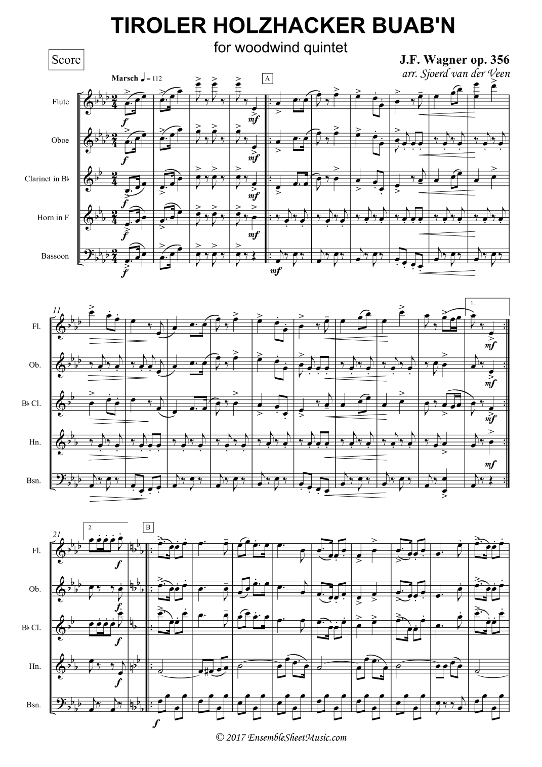 Tiroler Holzhacker Buab’n Marsch (arr. Sjoerd van der Veen)