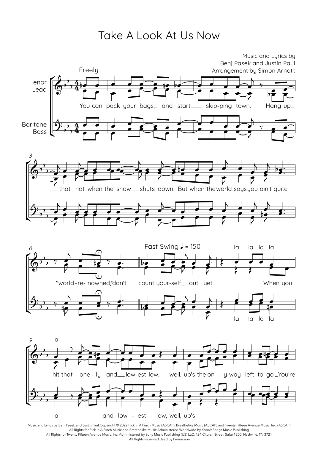 Take A Look At Us Now (arr. Simon Arnott)