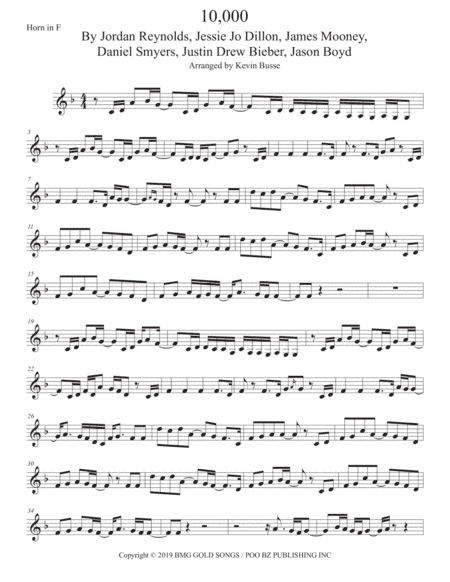 10,000 Hours (arr. Kevin Busse)