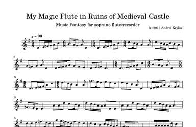 My Magic Flute in Ruins of Medieval Castle