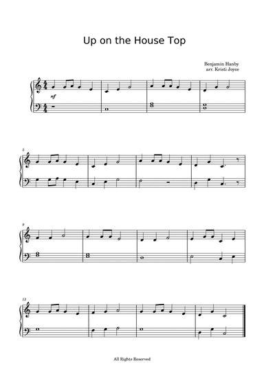 Up on the House Top in C-Major (arr. Kristi Joyce)