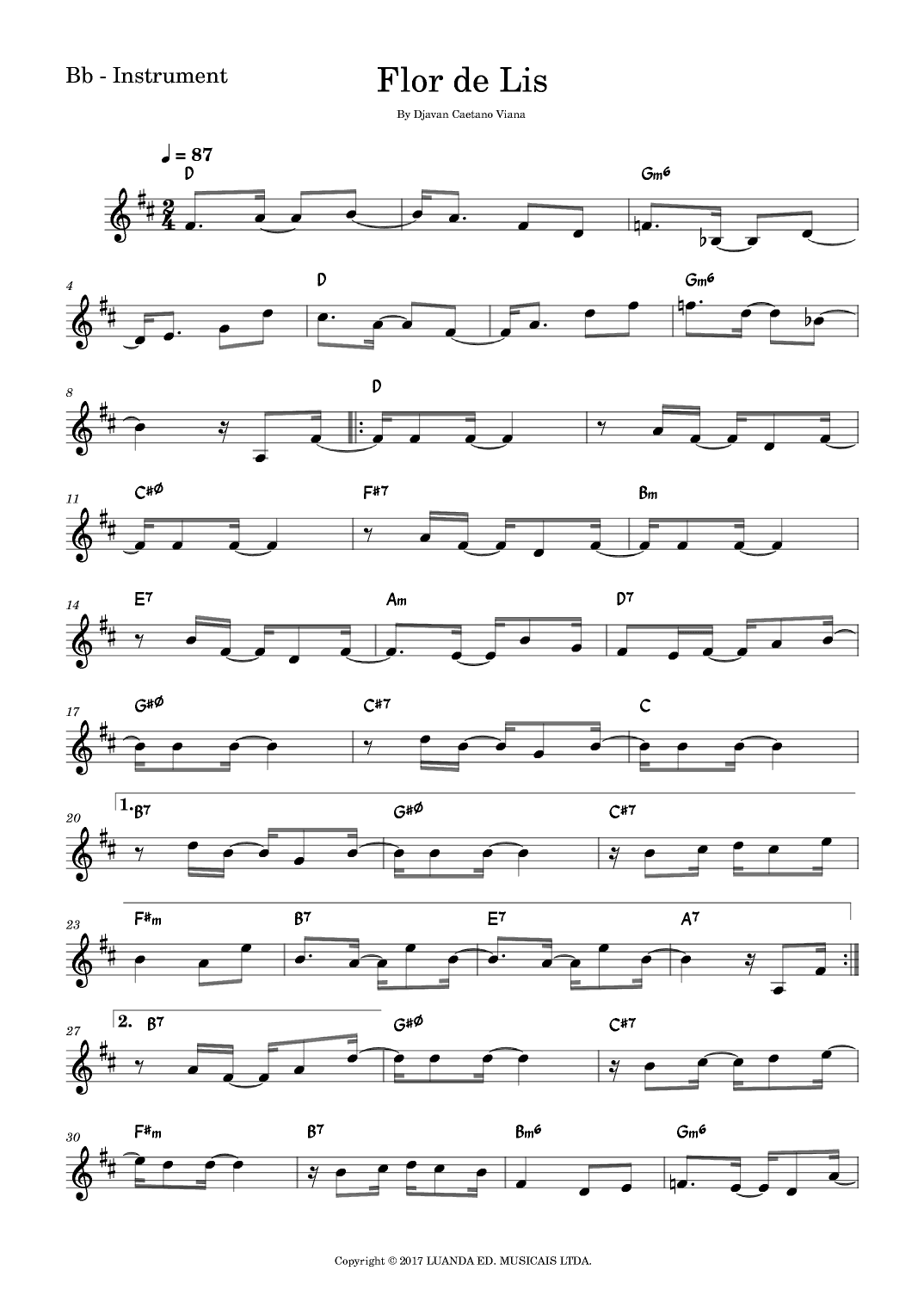 Flor De Lis (arr. Fabio Eduardo de Oliveira)