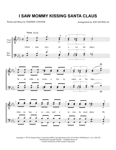 I Saw Mommy Kissing Santa Claus (arr. Jon Nicholas)