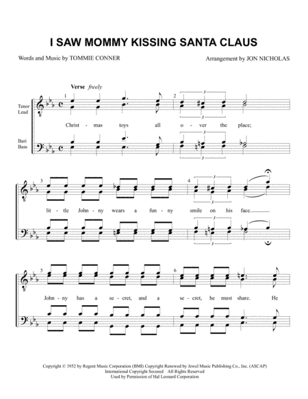 I Saw Mommy Kissing Santa Claus (arr. Jon Nicholas)