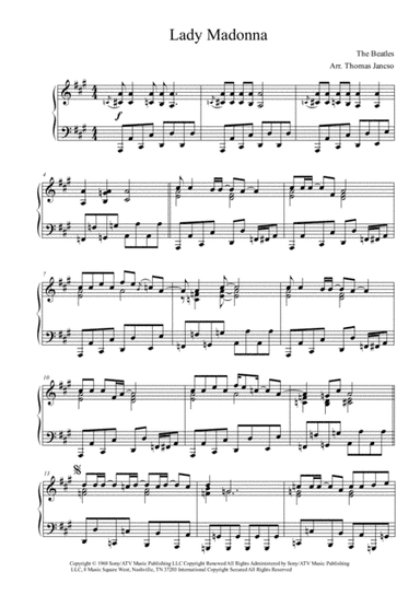 Lady Madonna (arr. Thomas Jancso)