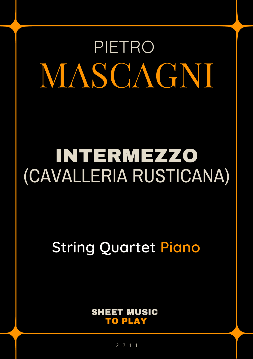 Intermezzo from Cavalleria Rusticana - Piano Quintet (Full Score and Parts) (arr. Sheet Music To Play Editions)