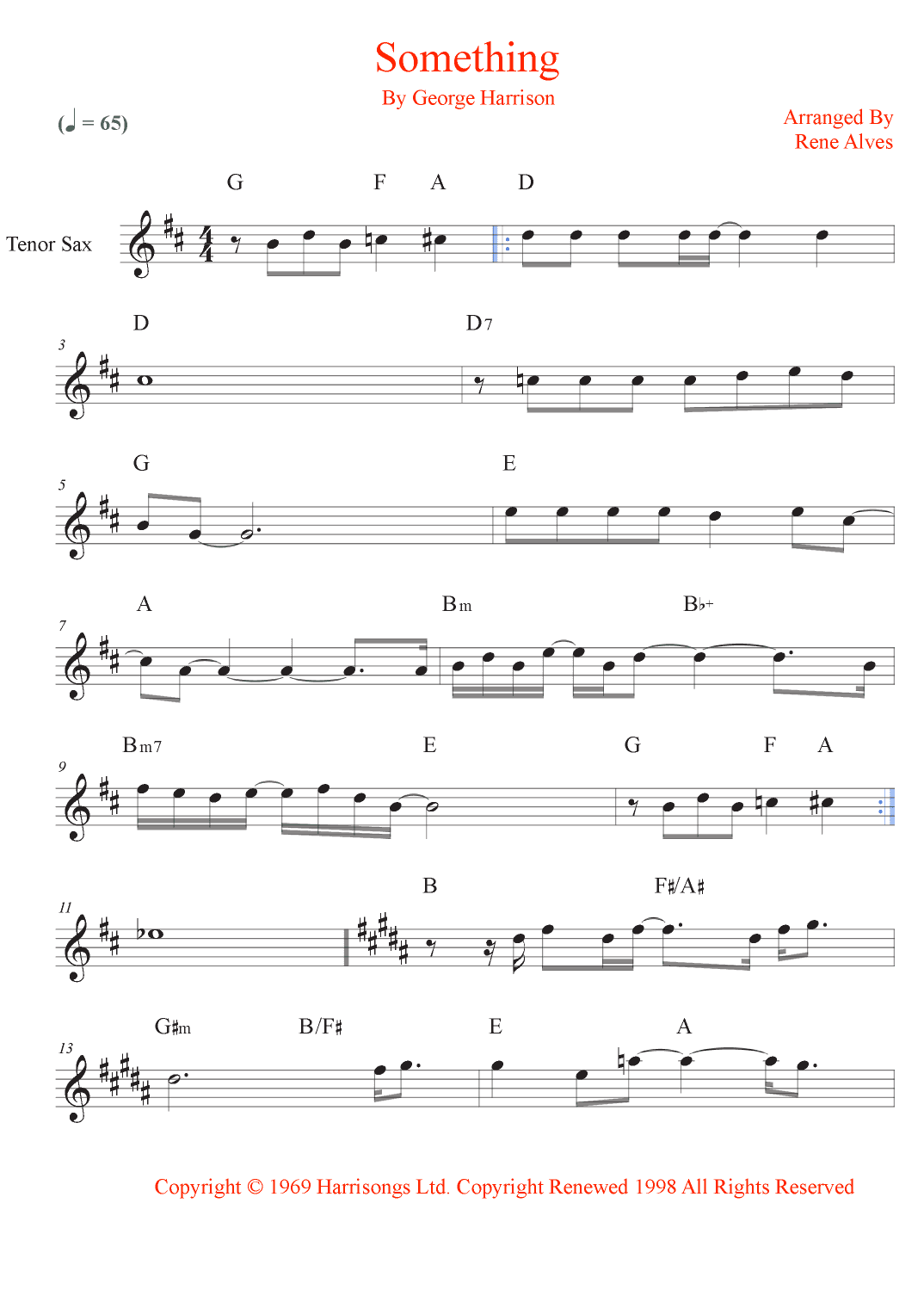 Something (arr. Rene Alves)
