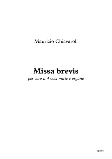 Missa brevis per coro a 4 voci miste e organo