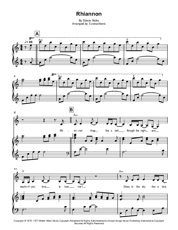 Rhiannon (arr. Tunescribers)