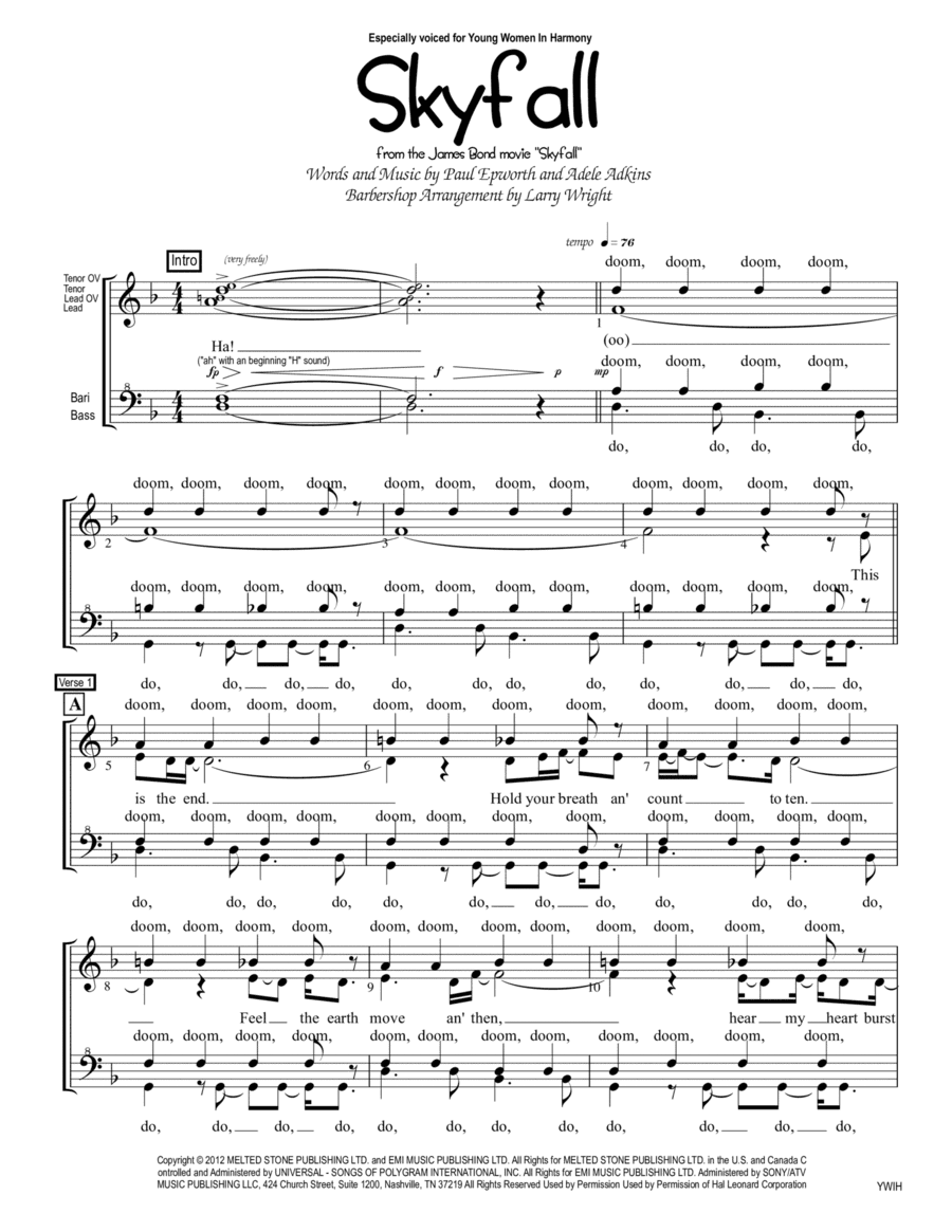 Skyfall (arr. Larry Wright)