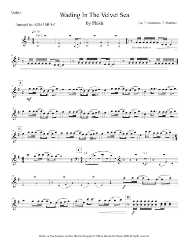 Wading In The Velvet Sea (arr. AZSAP MUSiC)