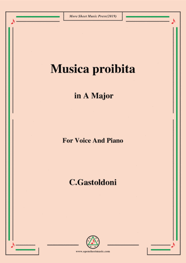 Gastoldoni-Musica proibita in A Major (arr. MSM)